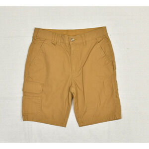 Brahma Men's Ripstop Cargo Shorts Zip Solid Cotton Brown Size 32 Workwear